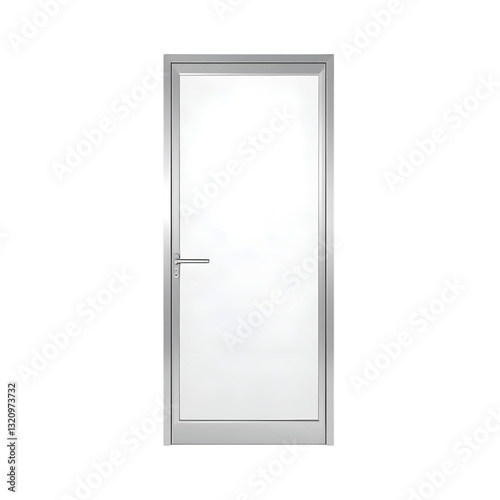 Glass door isolated on transparent background