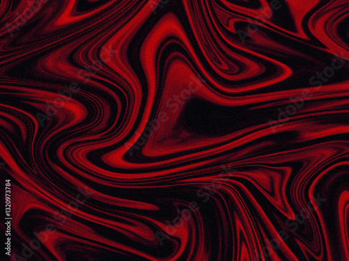 Red liquid pattern with halftone Pattern and noise effect