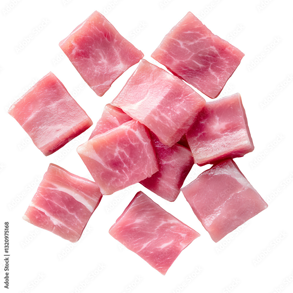 S pronto ham slices isolated on transparent background S pronto ham slices isolated on transparent background