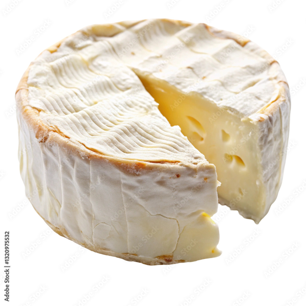 A wheel of Camembert cheese isolated on a white background, ideal for showcasing French cheeses, dairy products, or gourmet foods.
A wheel of Camembert cheese isolated on a white background, ideal for showcasing French cheeses, dairy products, or gourmet foods.