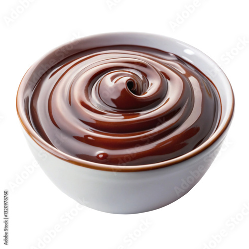 Chocolate Sauce Isolated on White Background
