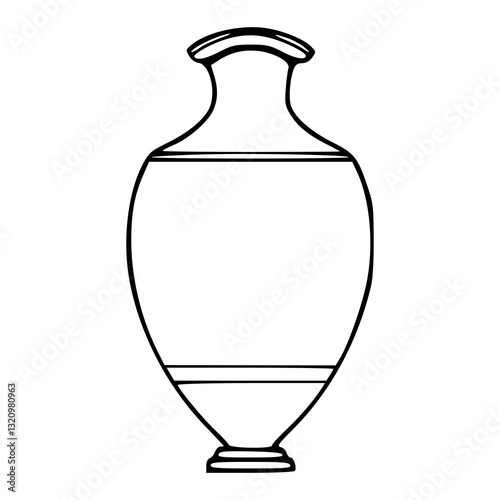 simple amphora vector illustration