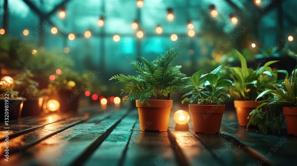A vibrant greenhouse filled with lush plants, illuminated by warm ambient lights, creating a cozy atmosphere that celebrates nature's beauty and encourages growth. A vibrant greenhouse filled with lush plants, illuminated by warm ambient lights, creating a cozy atmosphere that celebrates nature's beauty and encourages growth.