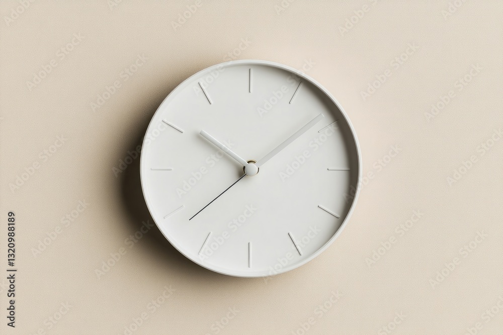 custom made wallpaper toronto digitalMinimalist clock design showcases sleek lines and neutral tones,
