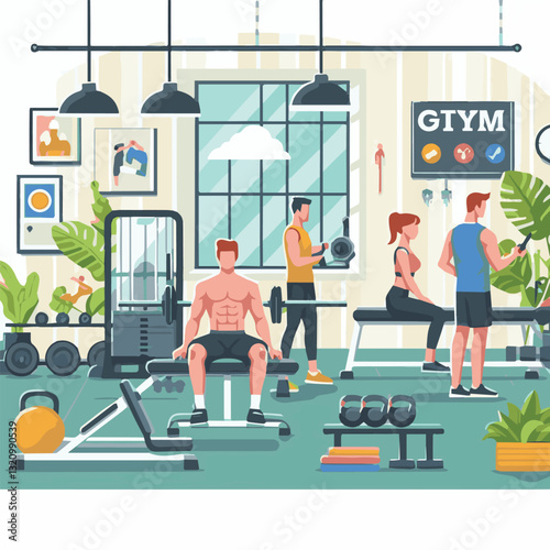 gym, fitness, healthy, exercise, training, sport, workout, fit, equipment, health, lifestyle, activity, body, interior, club, athlete, power, strength, woman, active, bodybuilding, background, weight,