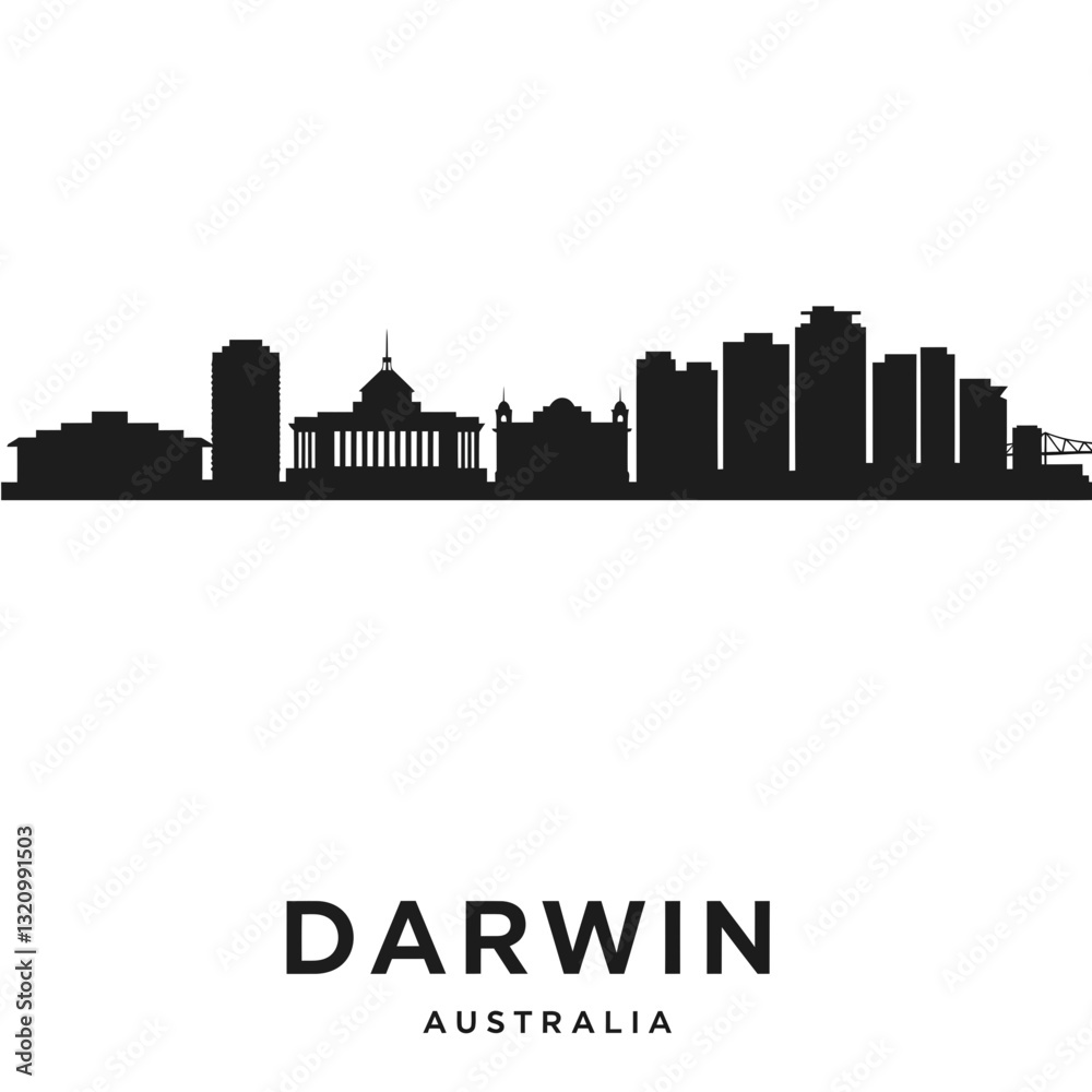 Fototapeta premium Silhouette of Darwin - Modern Graphic Design
