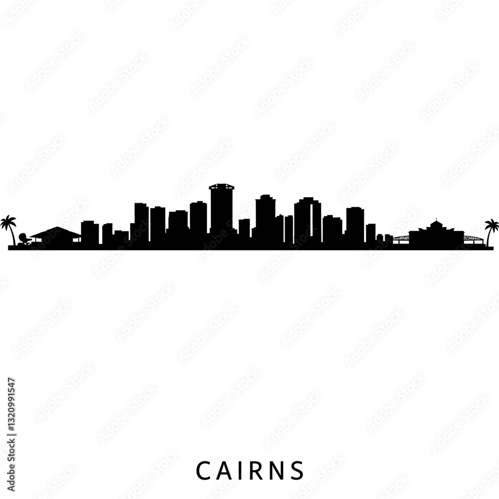 Silhouette of Cairns - Modern Graphic Design Silhouette of Cairns - Modern Graphic Design