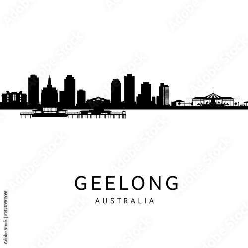 Geelong Skyline - Minimalist Vector Illustration