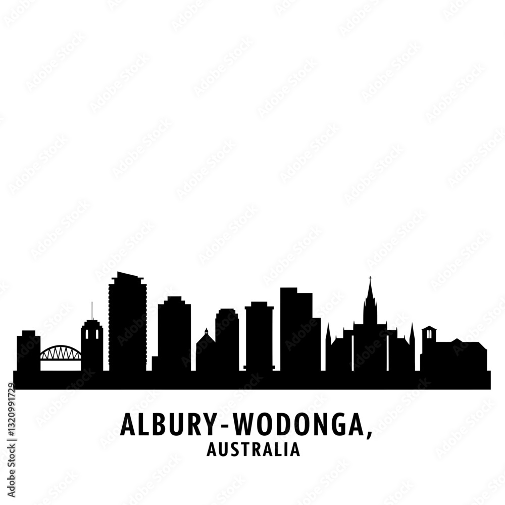Silhouette of Albury - Modern Graphic Design Silhouette of Albury - Modern Graphic Design