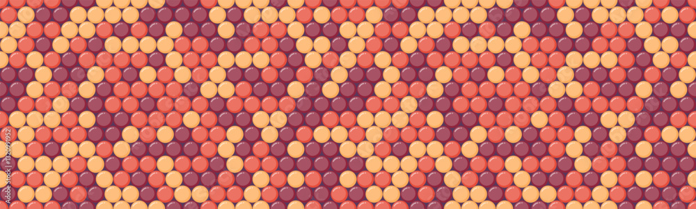 Abstract geometric pattern featuring a vibrant, textured array of circles in warm earthy tones. Perfect for website backgrounds, textile designs, or modern branding. Abstract geometric pattern featuring a vibrant, textured array of circles in warm earthy tones. Perfect for website backgrounds, textile designs, or modern branding.