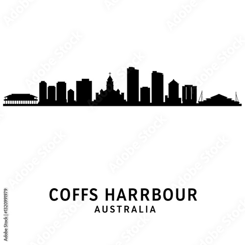 Silhouette of Coffs Harbour - Modern Graphic Design