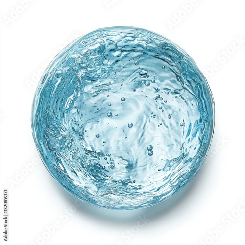 Clear, gel-like substance, swirling in a circular dish
