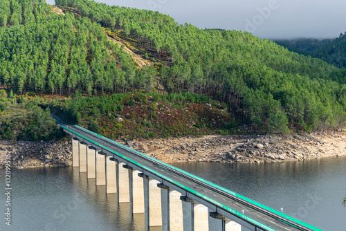 Wallpaper Mural Bridge that crosses the Lindoso reservoir, Lobios. Ourense, Galicia. Spain Torontodigital.ca
