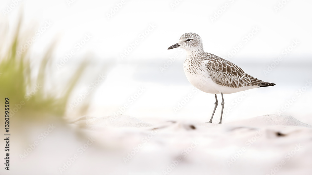 A portrait of a lone seagull standing on a beach. A portrait of a lone seagull standing on a beach.