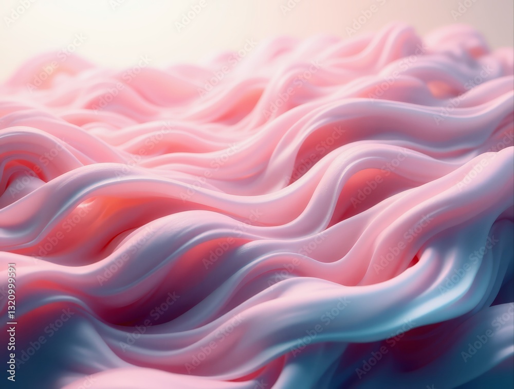Fototapeta premium Soft pink abstract flowing pattern creating smooth waves
