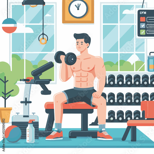 gym, fitness, healthy, exercise, sport, equipment, workout, training, health, lifestyle, body, fit, activity, interior, club, power, strength, athlete, weight, treadmill, trainer, background, woman, a