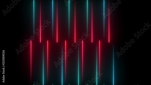 Moving up and down loading like a audio spectrum neon light beam bg in 4K. Cyber floor vj loop vibrant spectrum shiny music galaxy concert hall atmosphere abstract podcast broadcasting bg pulse trendy