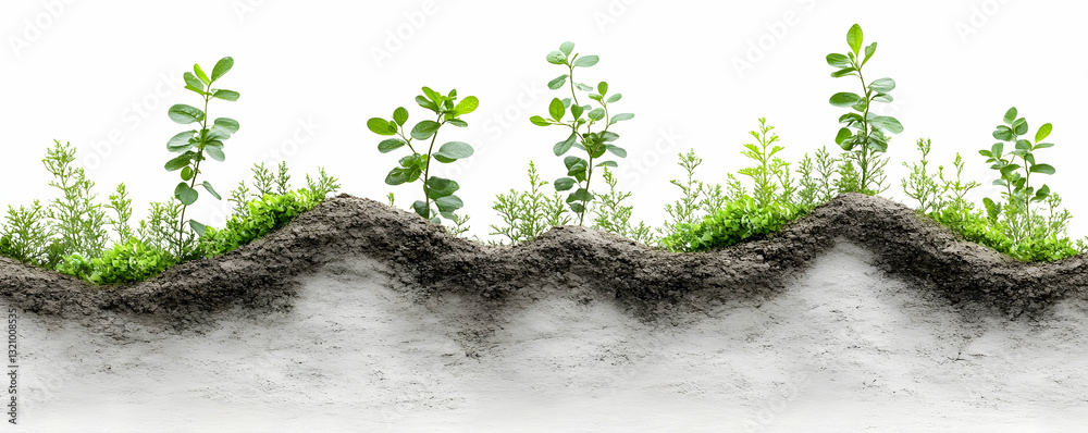Fototapeta premium Young plants growing in soil