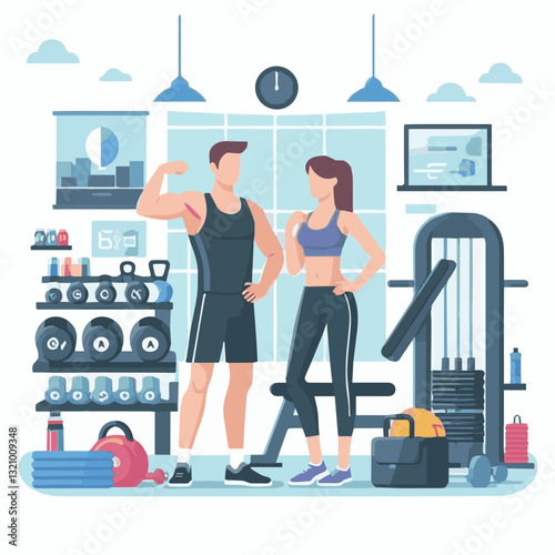 gym, fitness, healthy, exercise, sport, equipment, workout, training, health, lifestyle, body, fit, activity, interior, club, power, strength, athlete, weight, treadmill, trainer, background, woman, a
