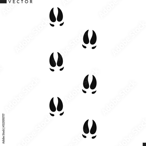 Pig footprints vector