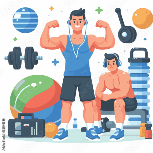 gym, fitness, healthy, exercise, sport, equipment, workout, training, health, lifestyle, body, fit, activity, interior, club, power, strength, athlete, weight, treadmill, trainer, background, woman, a