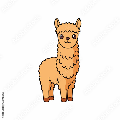 alpaca cartoon vector