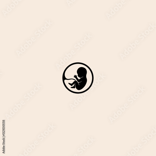 Fetus icon flat vector design.