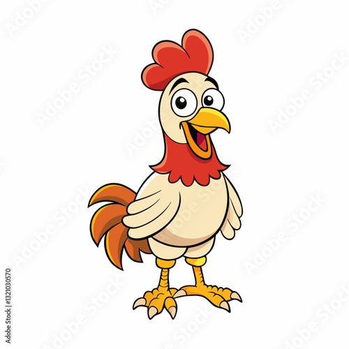 chicken cartoon vector
