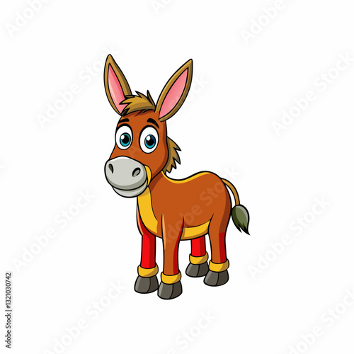 vector illustration of a donkey