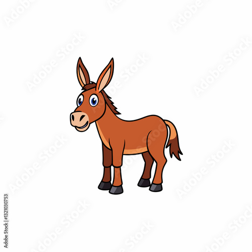vector illustration of a donkey