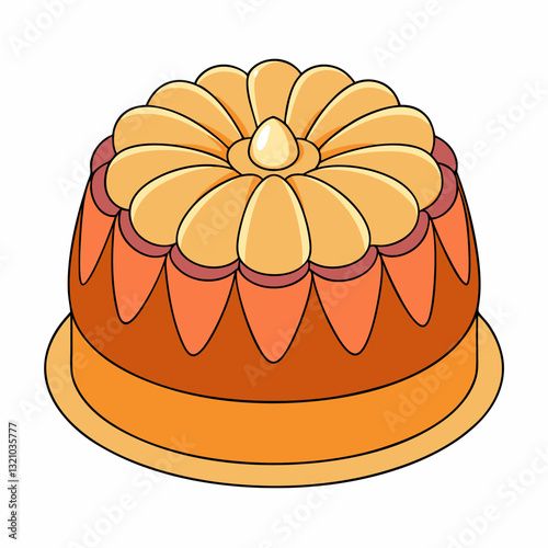 vector illustration of a cake