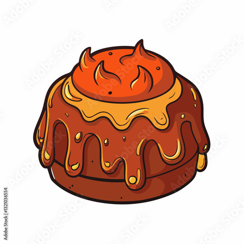 vector illustration of a cake