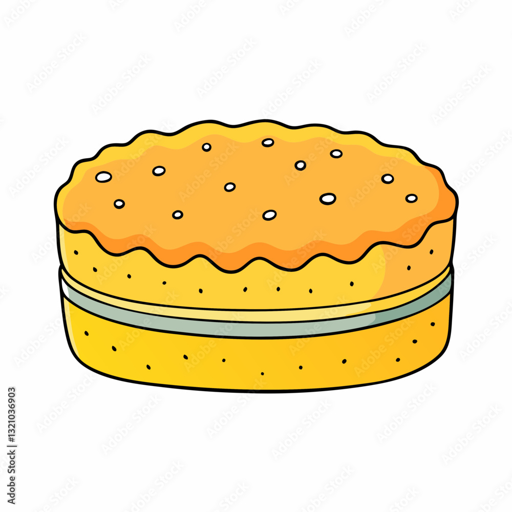 vector illustration of a cake