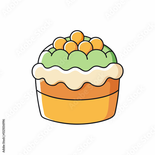 easter cake with eggs