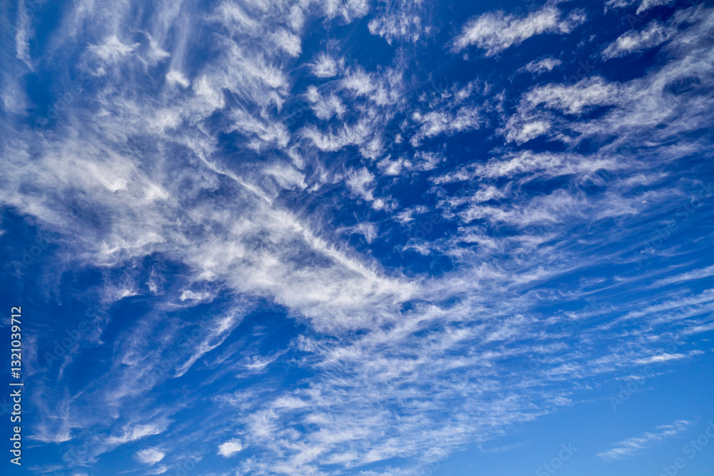 beautiful landscape with blue sky and clouds