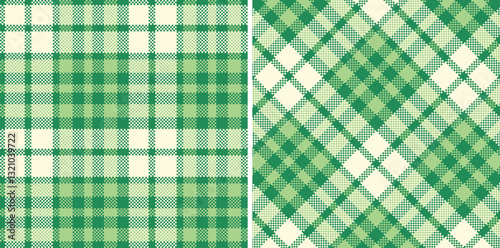 Spring Metallic Dark Sea Green & Neon Mint Green Seamless Madras Plaid Textile Design