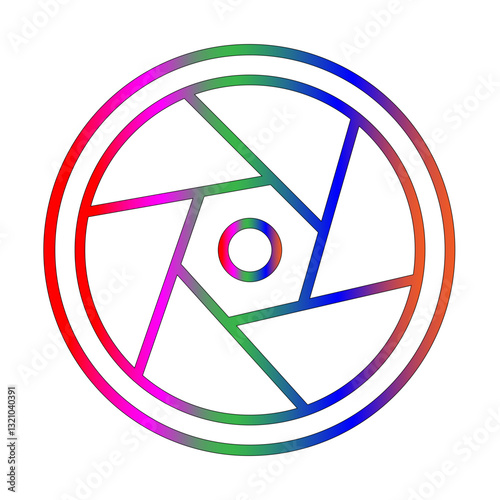 Shutter line gradient icon