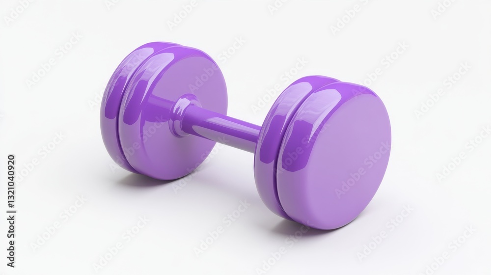 Colorful dumbbell on display Colorful dumbbell on display