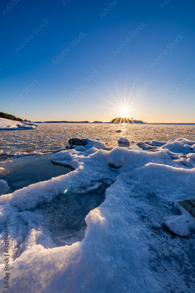 ice on the beach