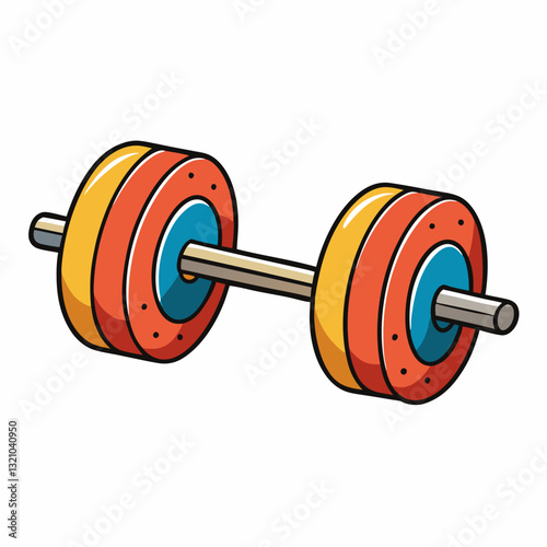 barbells isolated on white