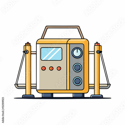 vector illustration of a cable crossover