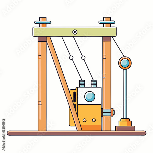 vector illustration of a cable crossover