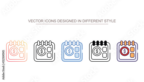 Pay Day icon design with white background stock illustration