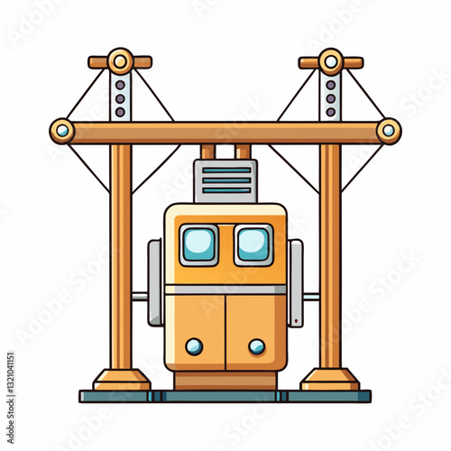 vector illustration of a cable crossover