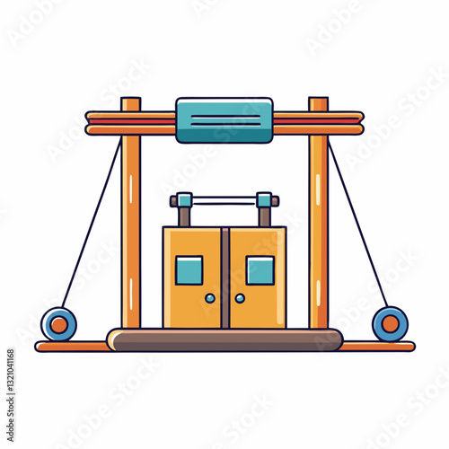vector illustration of a cable crossover