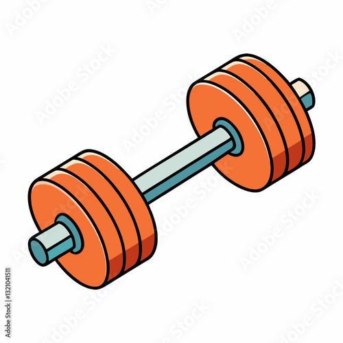 vector illustration of a dumbbells