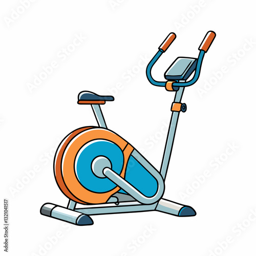 elliptical trainer vector illustration