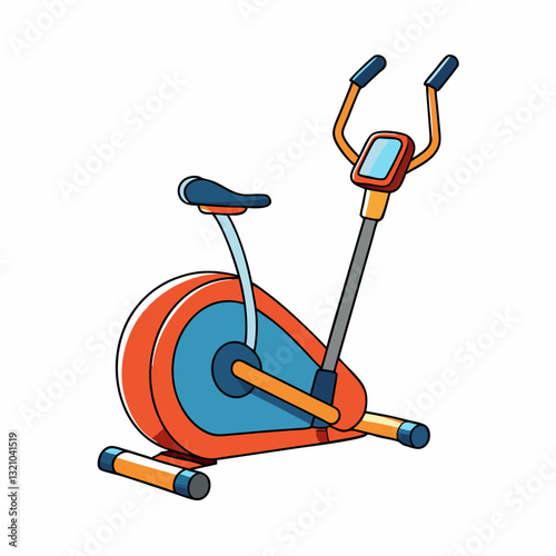elliptical trainer vector illustration