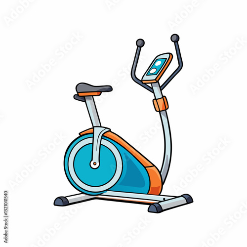 elliptical trainer vector illustration