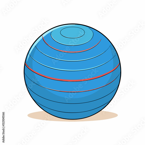 exercise ball on white background